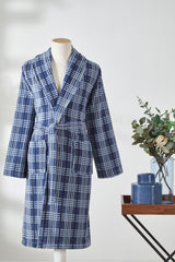 Ozdilek Hawai Ocre Velvet Shawl Collar Bathrobe - MALLTURK