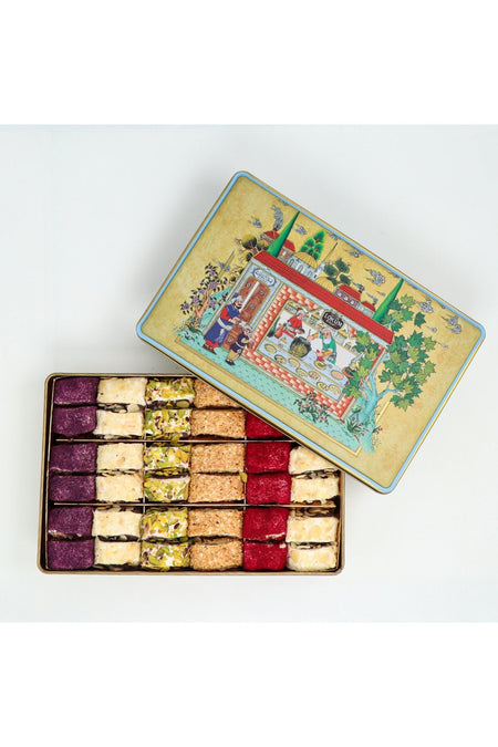 Lokum Atolyesi hurrem Sultan Style Pistachio Hazelnut Almond susamli dolma Turkish Delight 600g - MALLTURK