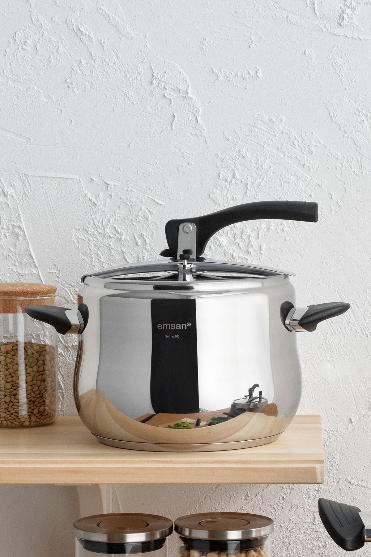 Emsan Burcu Stainless Steel Pressure Cooker, 6 Liters - MALLTURK