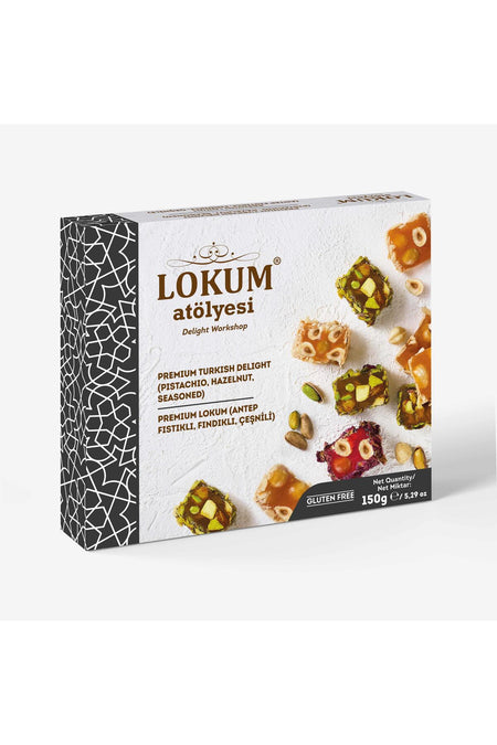 Lokum Atolyesi premium Turkish Delight Pistachio Hazelnut cesnili 150g - MALLTURK