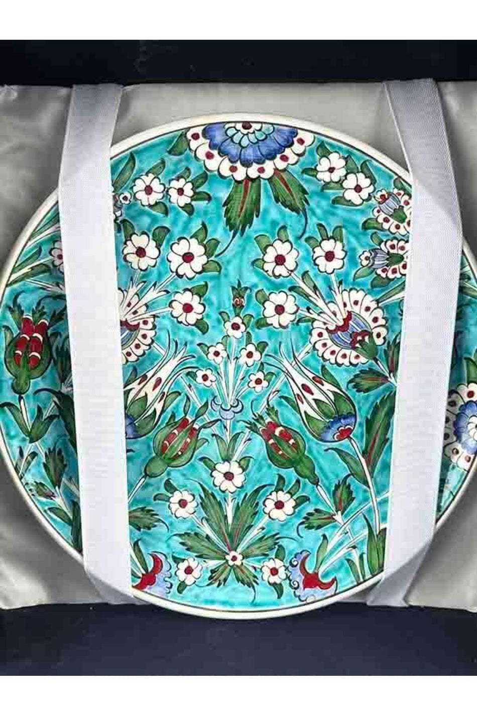 Cini Evi New Job - Promotion Gift VIP Iznik Tile Vase and Plate Set - MALLTURK