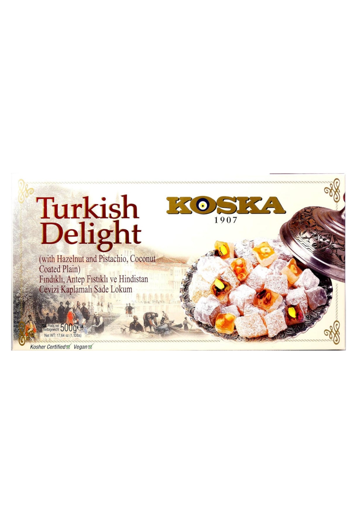 Koska Assorted hin cev fin fis Turkish Delight 500gr x 1 Pack - MALLTURK