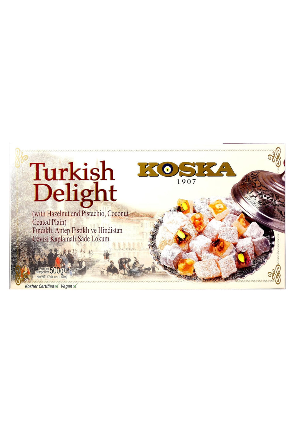 Koska Assorted hin cev fin fis Turkish Delight 500gr x 1 Pack - MALLTURK
