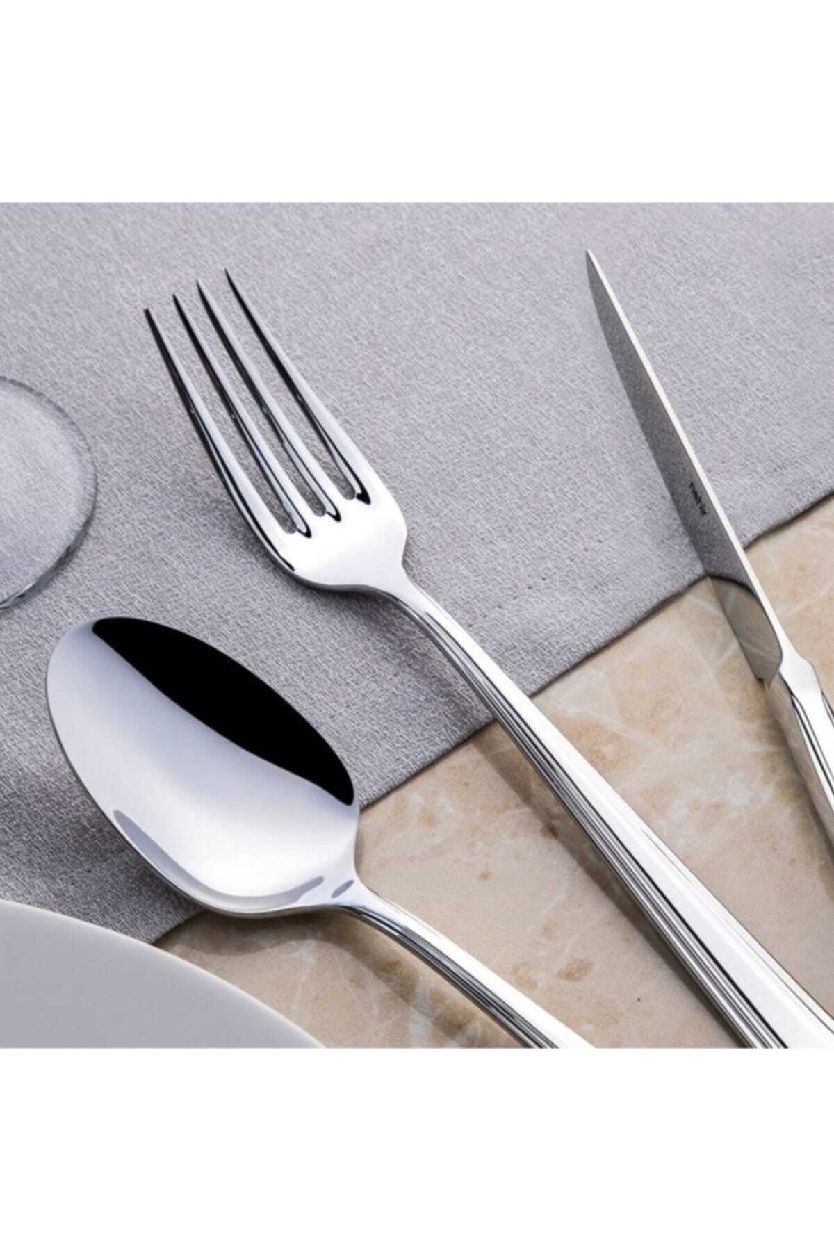 Nehir katre Plain 36 Piece karton Boxed Flatware Set 18 10 304 1 kalite - MALLTURK