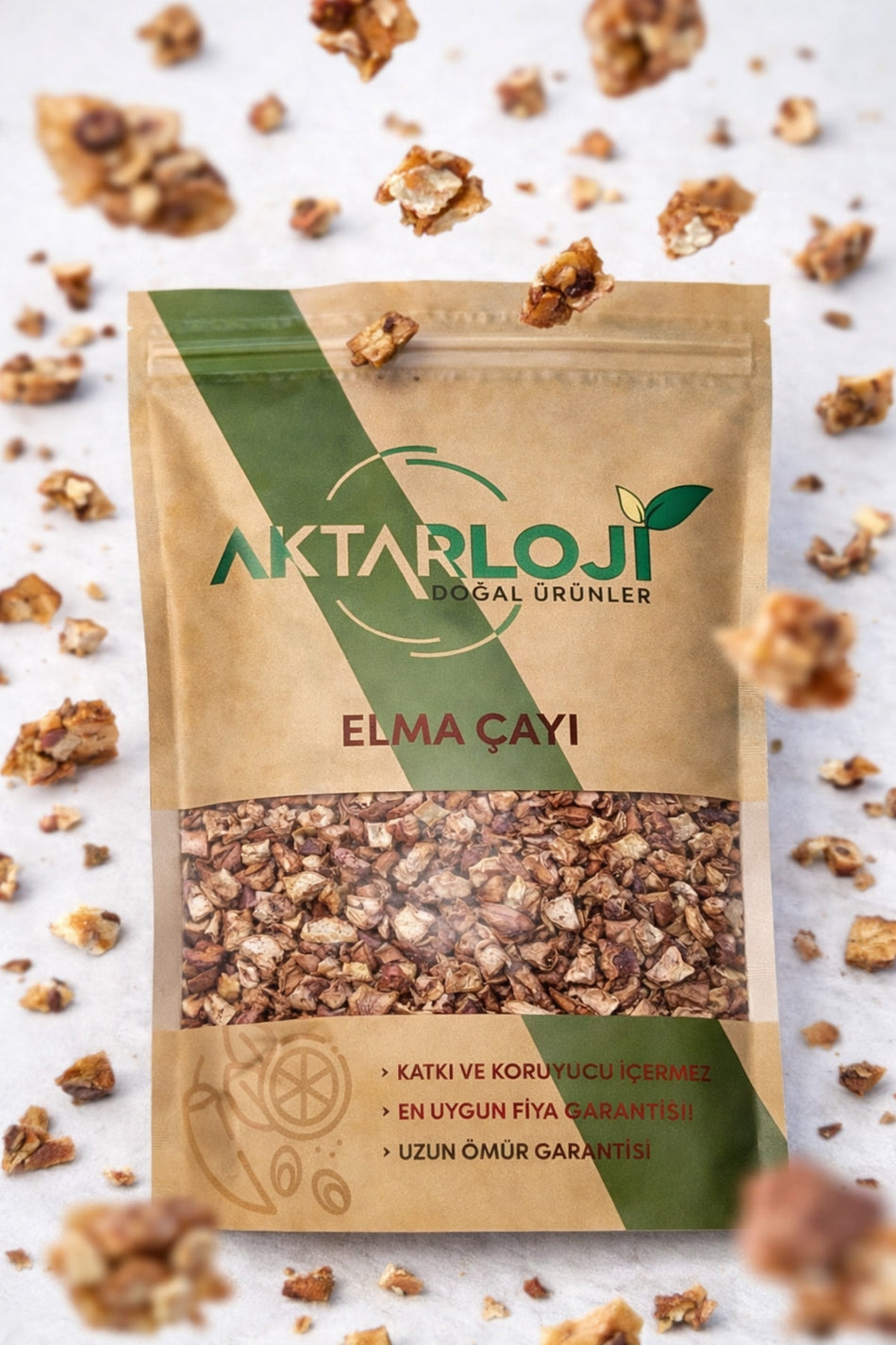 Aktarloji 250g Natural Apple Tea / Diced Apples / 100% Dried Apples / Additive-Free & Natural - MALLTURK
