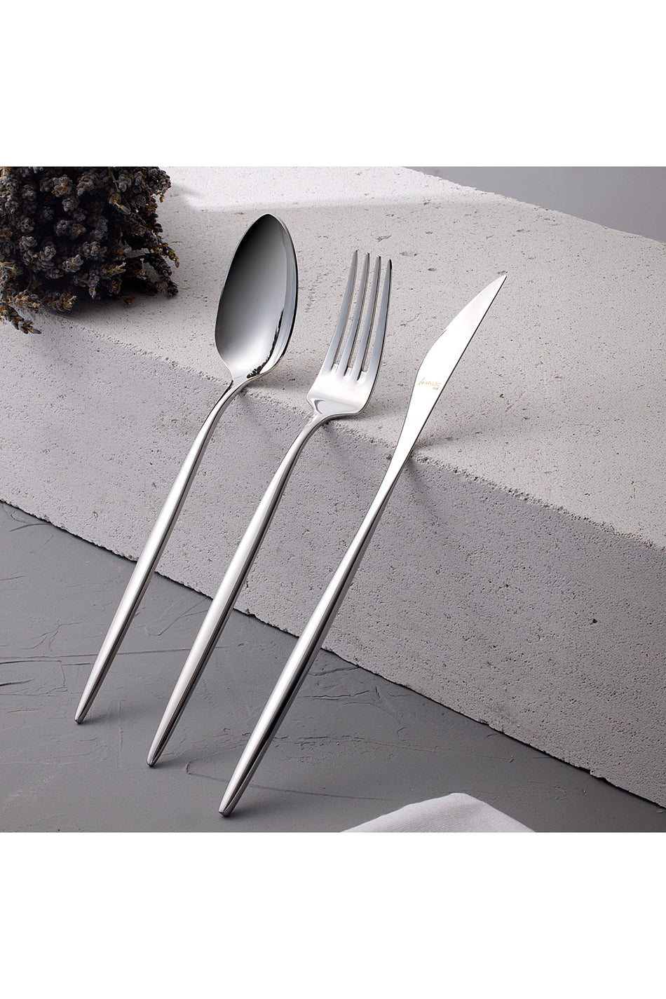 Aryildiz matilda 89 Piece 12 Place Setting Flatware Set - MALLTURK