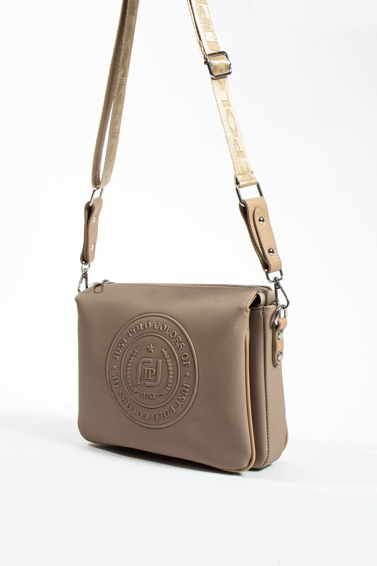 Just Polo Women's Shoulder & Messenger Bag, Beige,Polo Fabric - MALLTURK