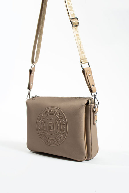 Just Polo Women's Shoulder & Messenger Bag, Beige,Polo Fabric - MALLTURK