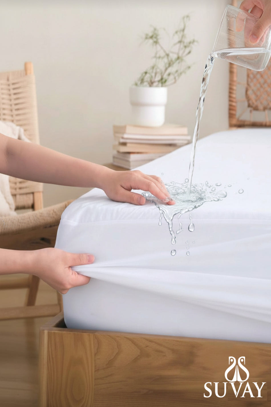 SUVAY Waterproof Microfiber Fitted Mattress Protector - MALLTURK