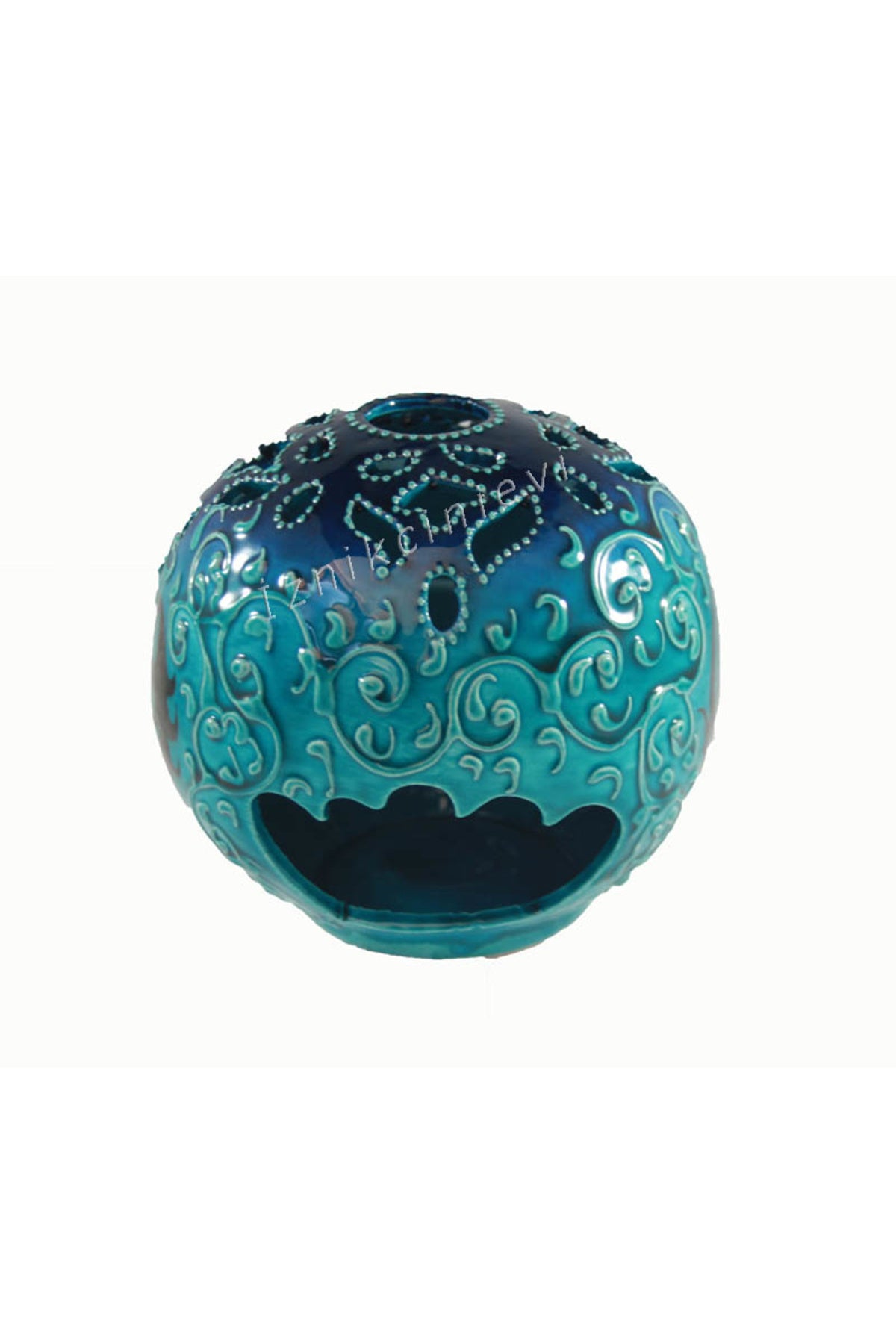 Cini Evi Kabartma Patterned Candle Holder - MALLTURK
