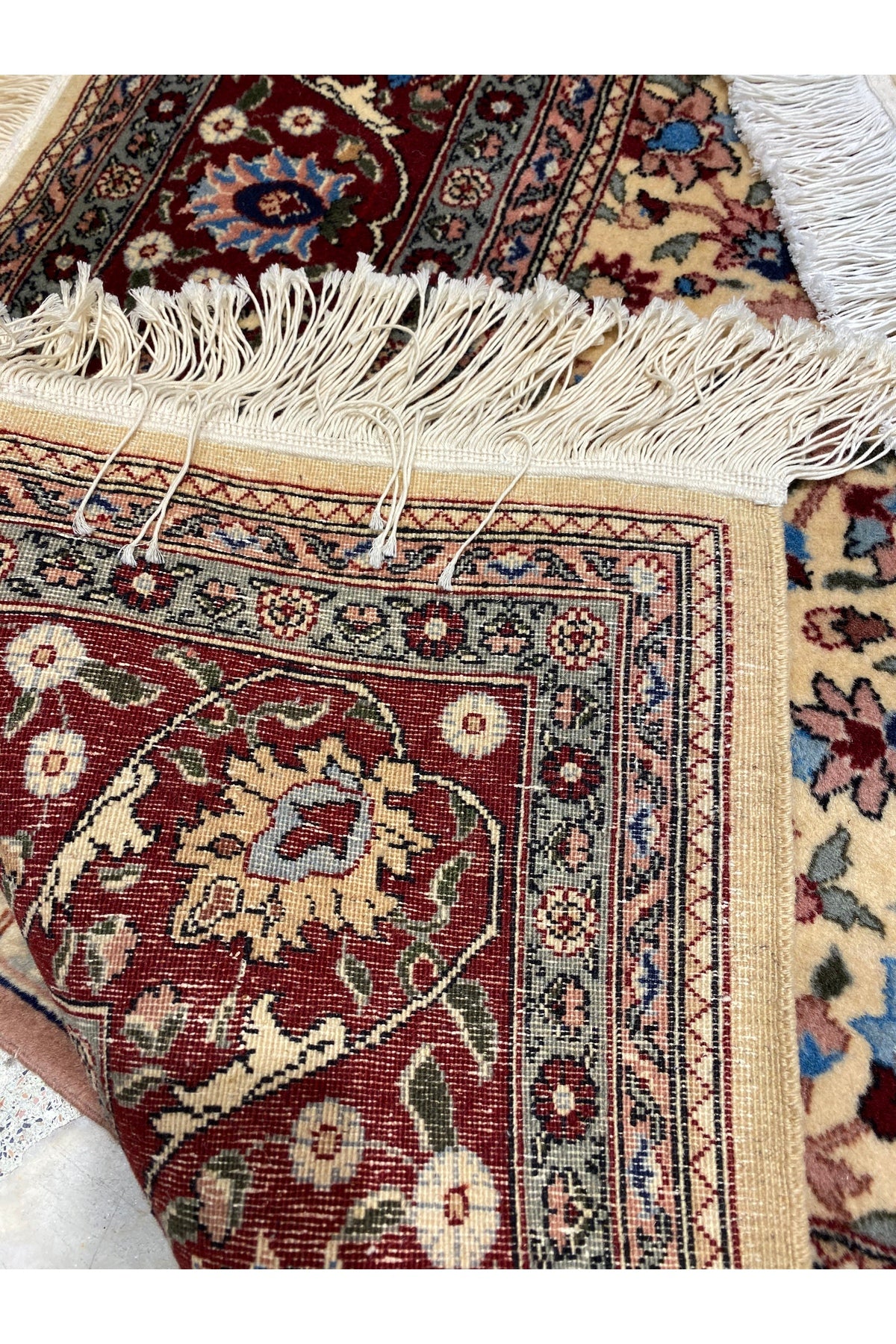 RD RAMAZAN DAG Hand Rug Art Hand-Woven Sumerbank Hereke Rug Lalezar Design Cotton Base Wool Weave olup Natural Dye 3x2 - MALLTURK