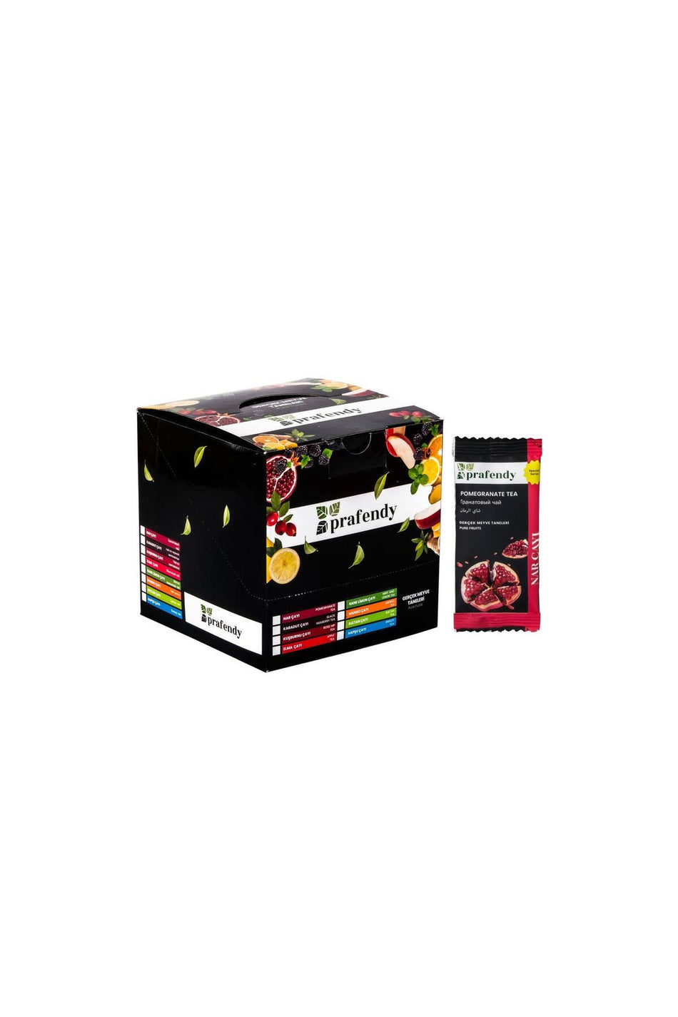 prafendy POMEGRANATE TEA WiTH REAL FRUiT PiECES SiNGLE DRiNK 20 Pcs. x15 GR