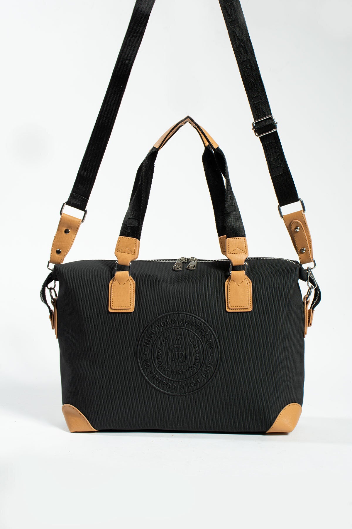 Just Polo Women's Hand and Shoulder Bag, Large Size, Black - MALLTURK
