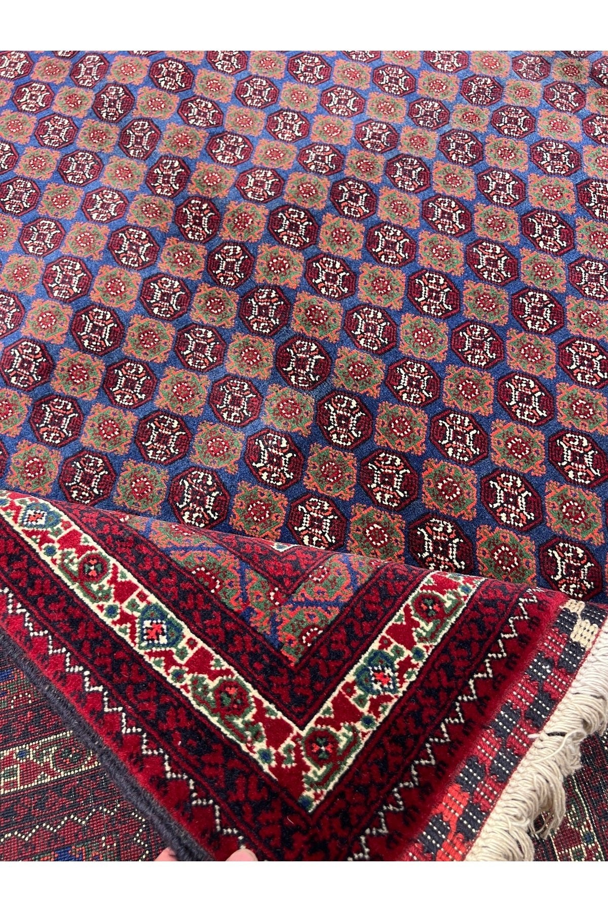 RD RAMAZAN DAG Hand Rug Art Hand-Woven Afgan Hoca Roshnai Rug Premium Quality Size 300x200 - MALLTURK