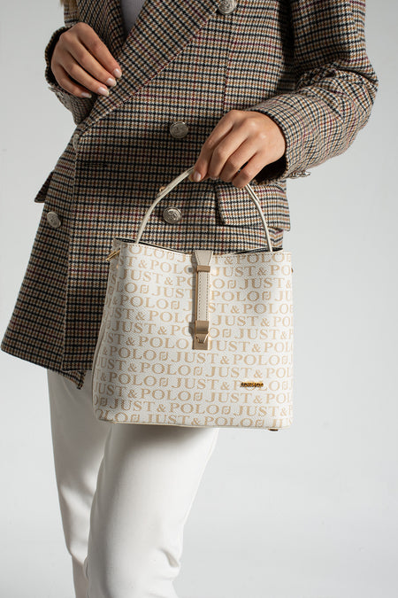 Just Polo Women's Beige Hand and Shoulder Bag 2055 - MALLTURK