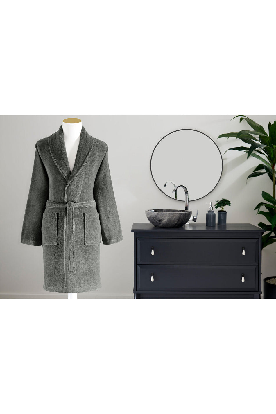 Ozdilek Colored Shawl Collar Bathrobe - MALLTURK