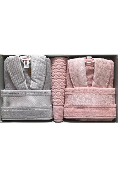 Ozdilek Blossom Happy Family Bathrobe Set - MALLTURK