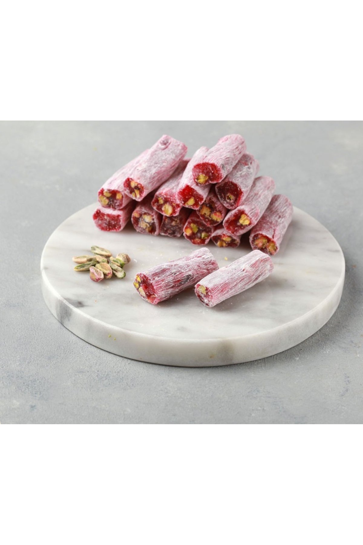 Genel Markalar yeni mahsul gaziantep e ozgu dogal Fresh boz ic Pistachio osmanli usulu Pomegranate Flavored fitil Turkish Delight 1 kg - MALLTURK