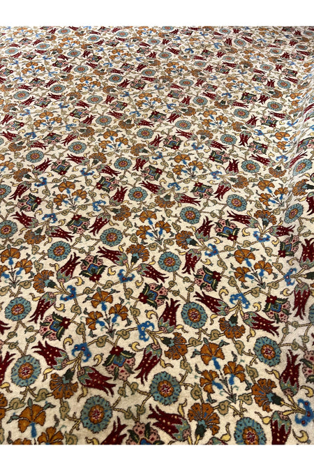 RD RAMAZAN DAG Hand Rug Art Hand-Woven Hereke Rug Lalezar Design Premium Quality Size 395x255 - MALLTURK