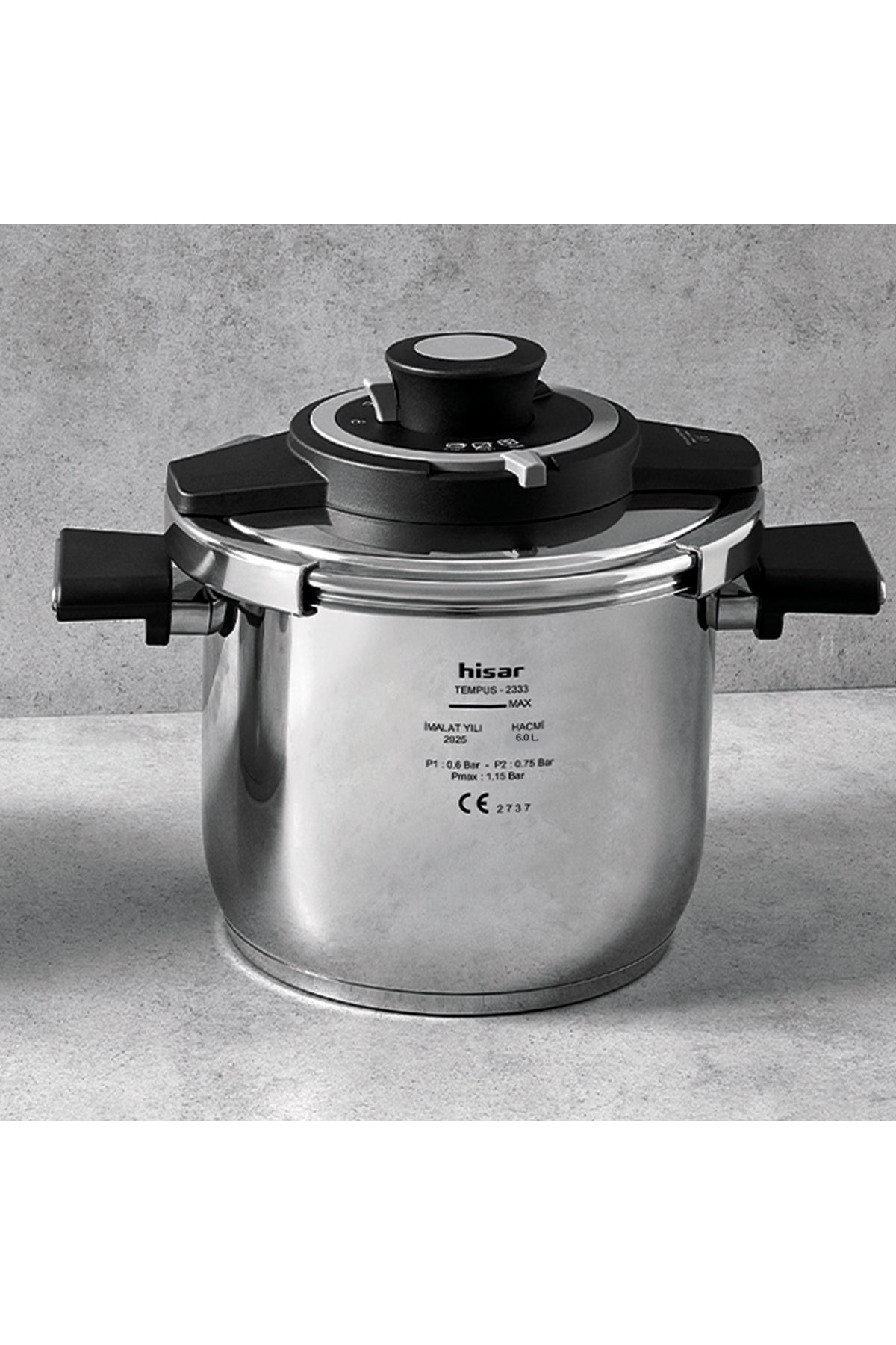 Hisar Tempus Pressure Cooker 6Lt Black - MALLTURK