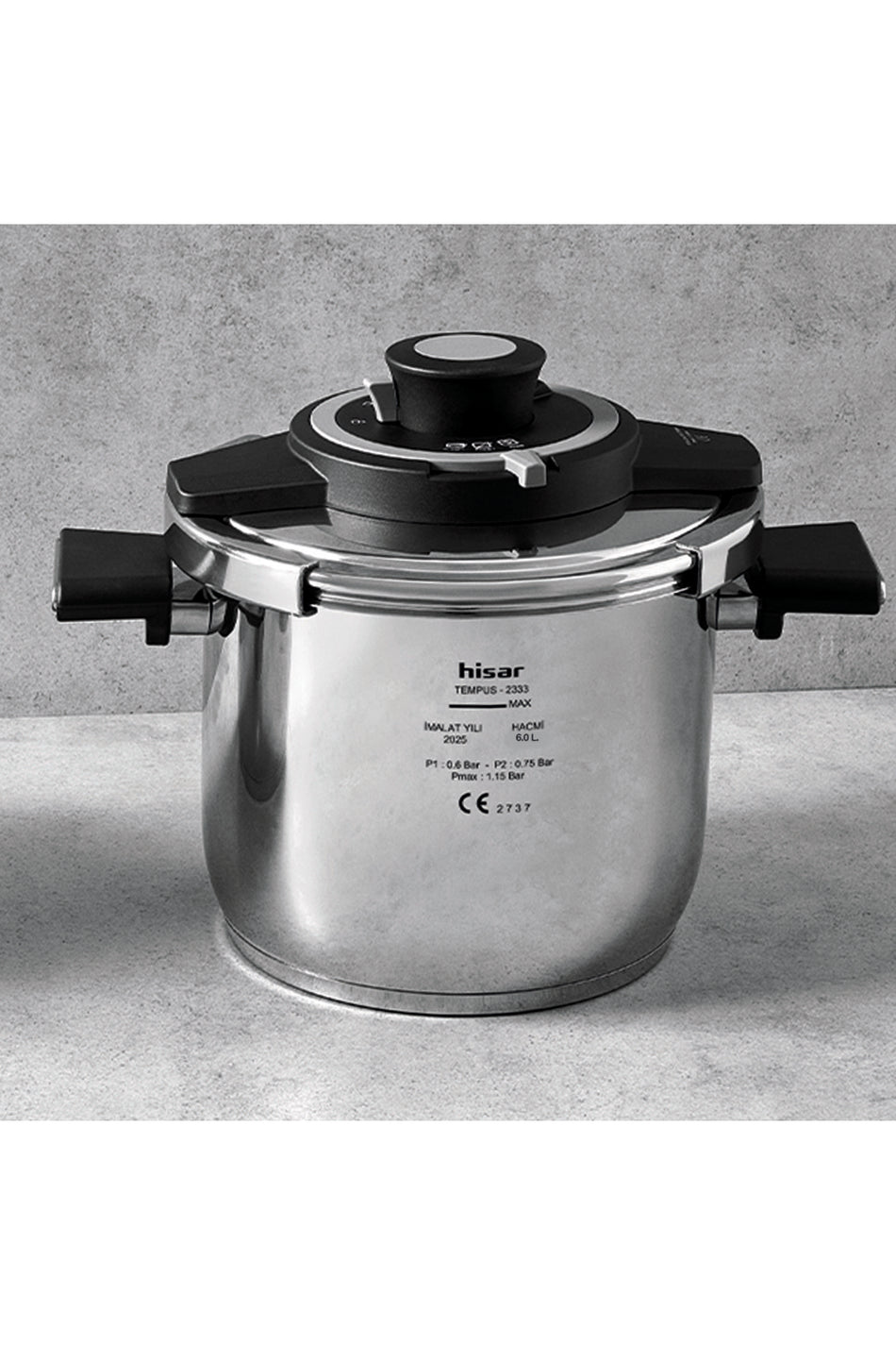 Hisar Tempus Pressure Cooker 6Lt Black - MALLTURK
