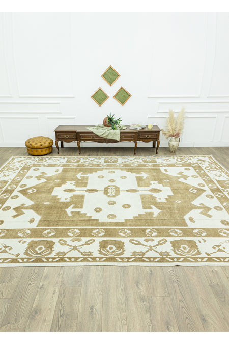 Soho Antiq Anemon Primitive Design Wool Rug 315x425 cm - MALLTURK