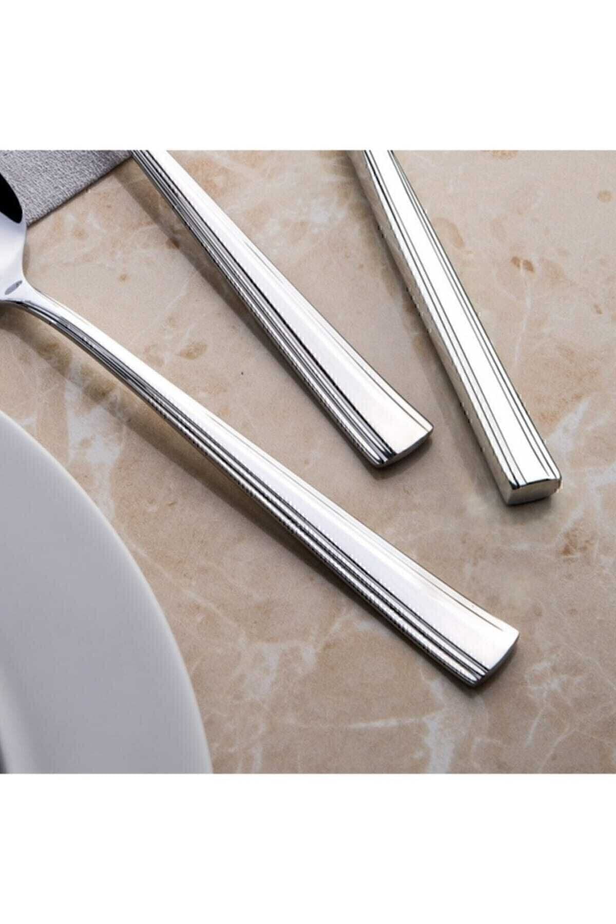 Nehir katre Plain 84 Piece deri Boxed Flatware Set