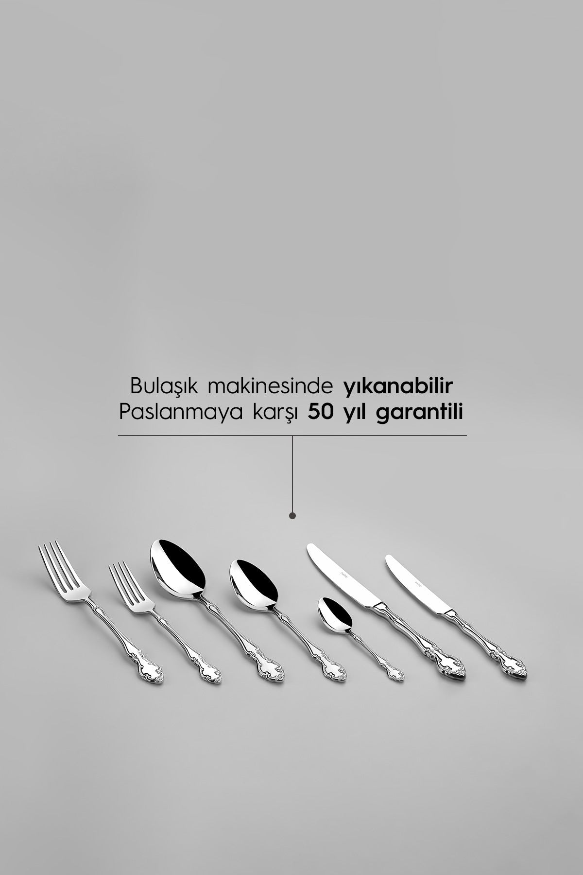 Nehir adriana Plain 6 Place Setting 36 Piece Boxed Flatware Set - MALLTURK