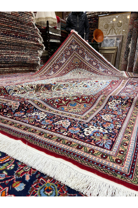 RD RAMAZAN DAG Hand Rug Art Hand-Woven Duruder Hereke Rug Signed Size 335x216 - MALLTURK