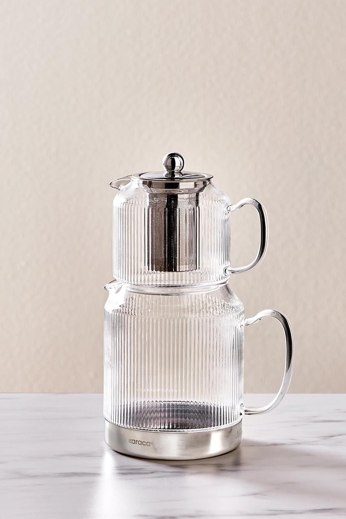Karaca Kelly induction Base Midi Glass Teapot Set - MALLTURK