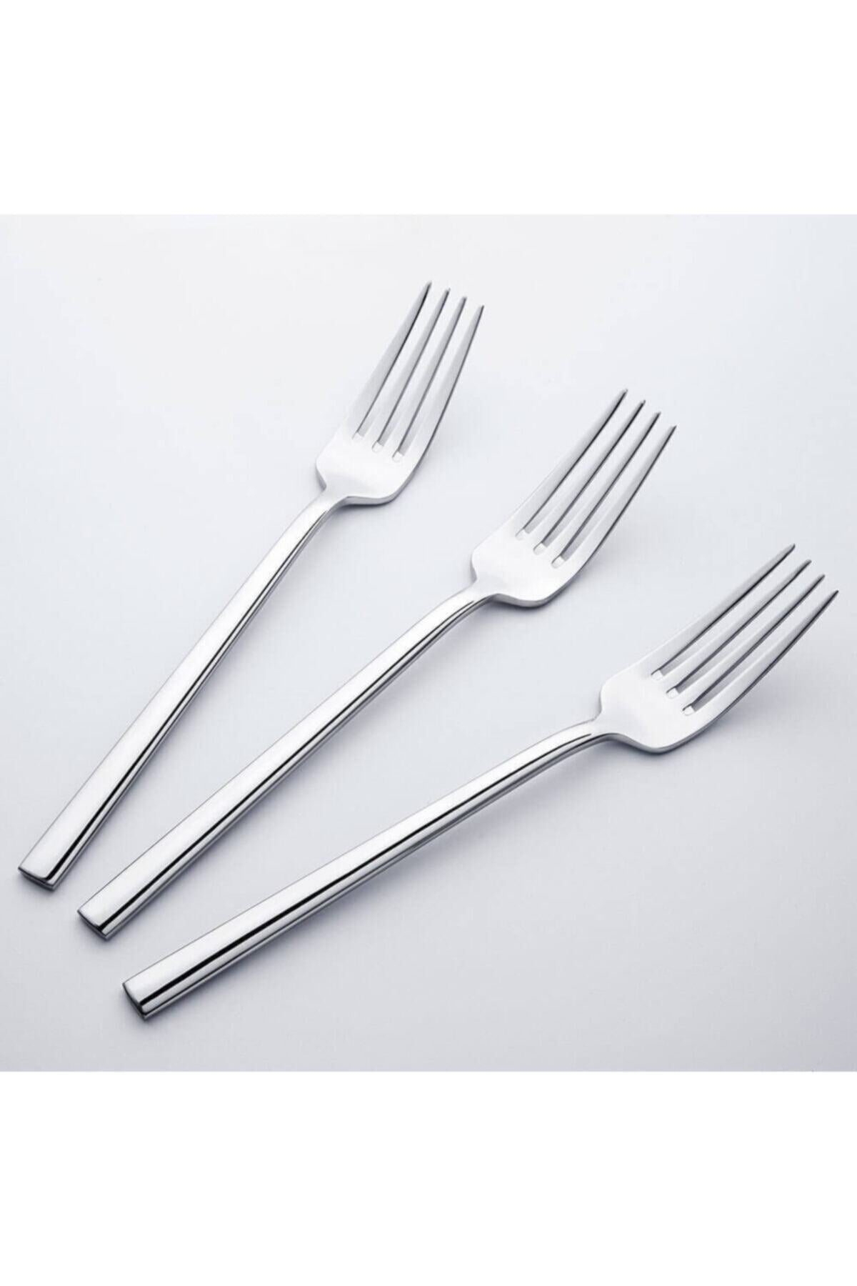 Nehir dalyan Plain 1 Set 6 Piece tatli Fork Set - MALLTURK