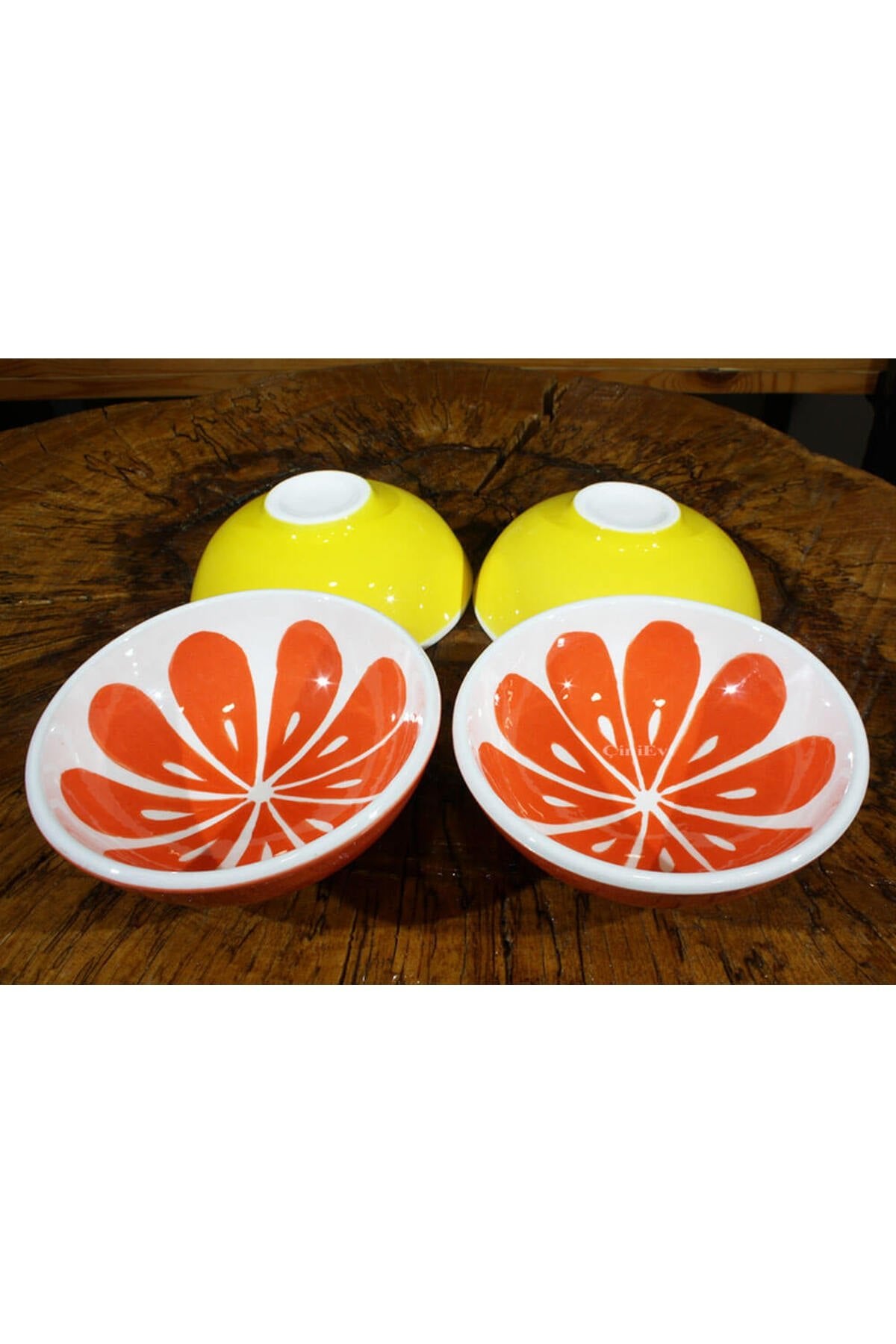 Cini Evi Orange and Yellow Bowl Set - MALLTURK