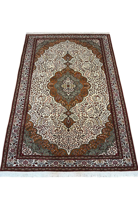 BURAK Rug Hand-Woven New Bunyan Rug 208x305 Cream Green Kiremit 6,5 M2 Wool Rug