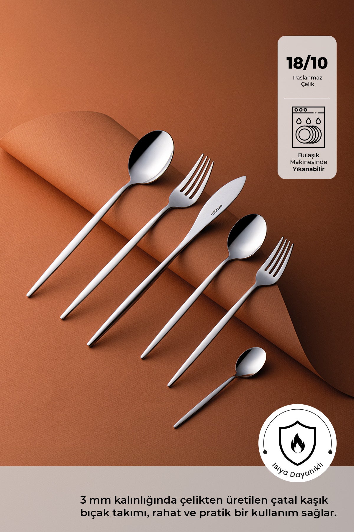 Emsan hera 72 Piece 12 Place Setting Flatware Set luks Boxed - MALLTURK