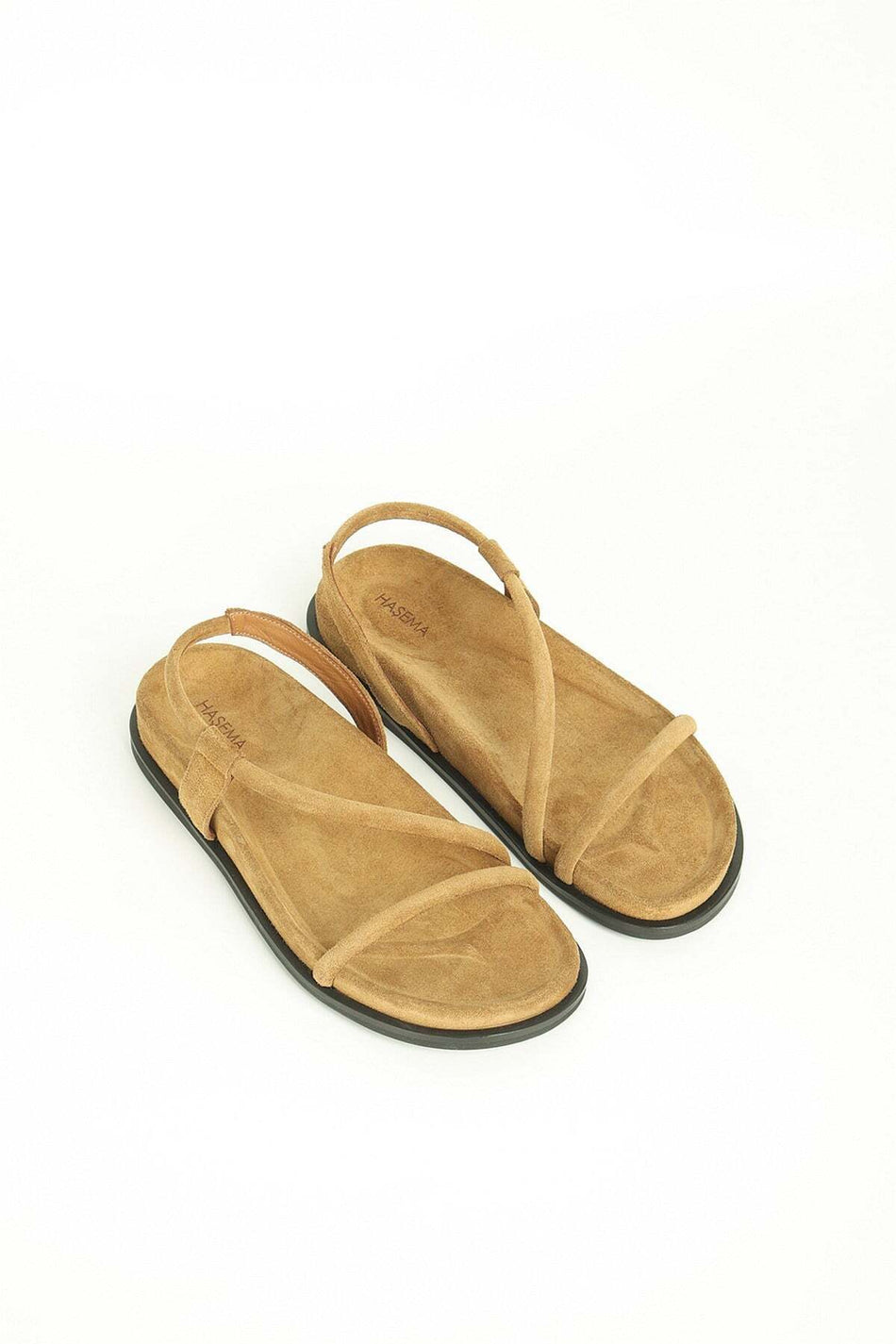 Hasema Tan Color Women's Suede Sandals 156-37
