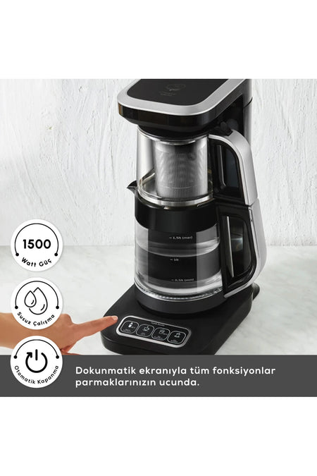 Karaca Tea Lover Robotea Pro Connect 4 in 1 Talking Automatic Glass Tea, Baby Food and Filter Coffee Machine with Wi-Fi - MALLTURK
