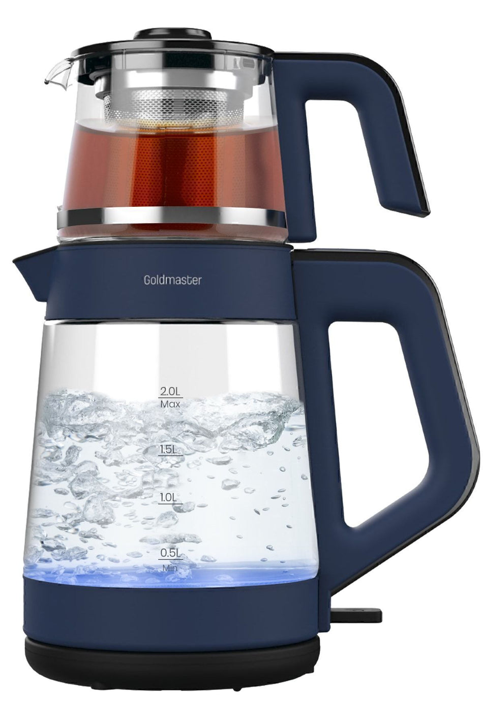 GoldMaster German Schott Glass Teapot and Wide Body Tea Maker and LED Lighted Water Kettle - MALLTURK