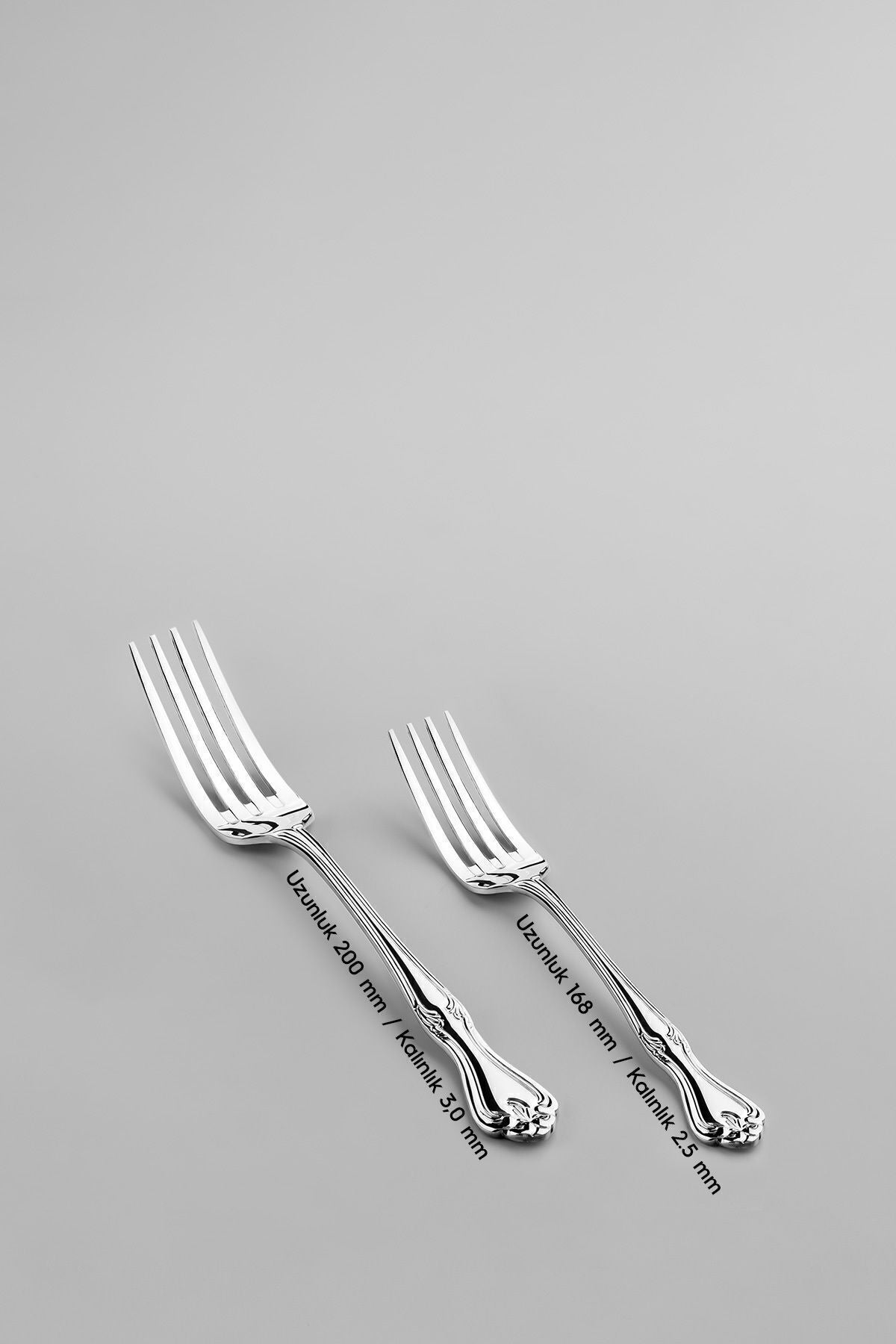 Nehir lalezar Plain 6 Place Setting 30 Piece Boxed Fork Spoon Set - MALLTURK
