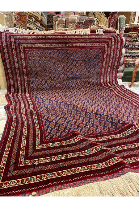 RD RAMAZAN DAG Hand Rug Art Hand-Woven Afgan Hoca Roshnai Rug Premium Quality Cotton Base Wool Weave Olup Natural Dye 3x2 - MALLTURK