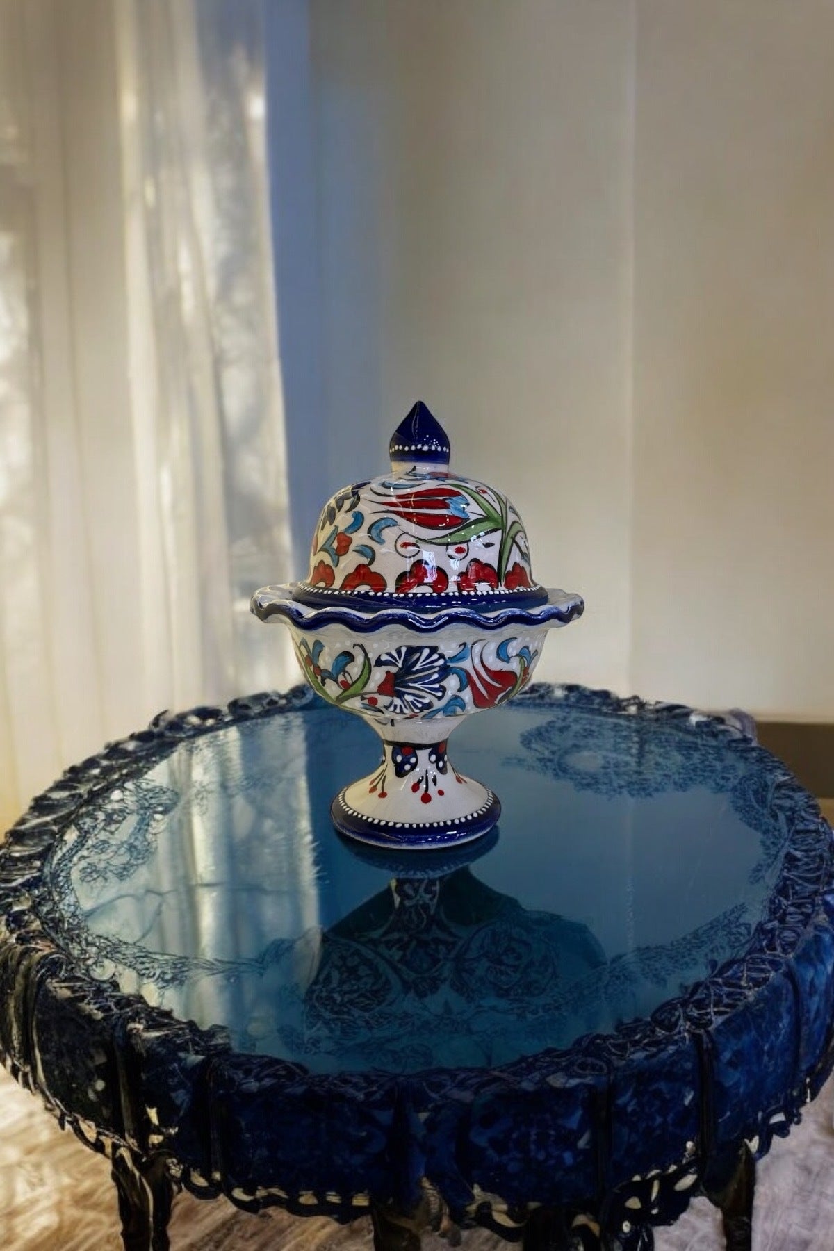 eporselen Footed Tile Candy Bowl - MALLTURK