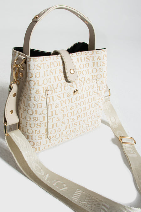 Just Polo Women's Beige Hand and Shoulder Bag 2055 - MALLTURK