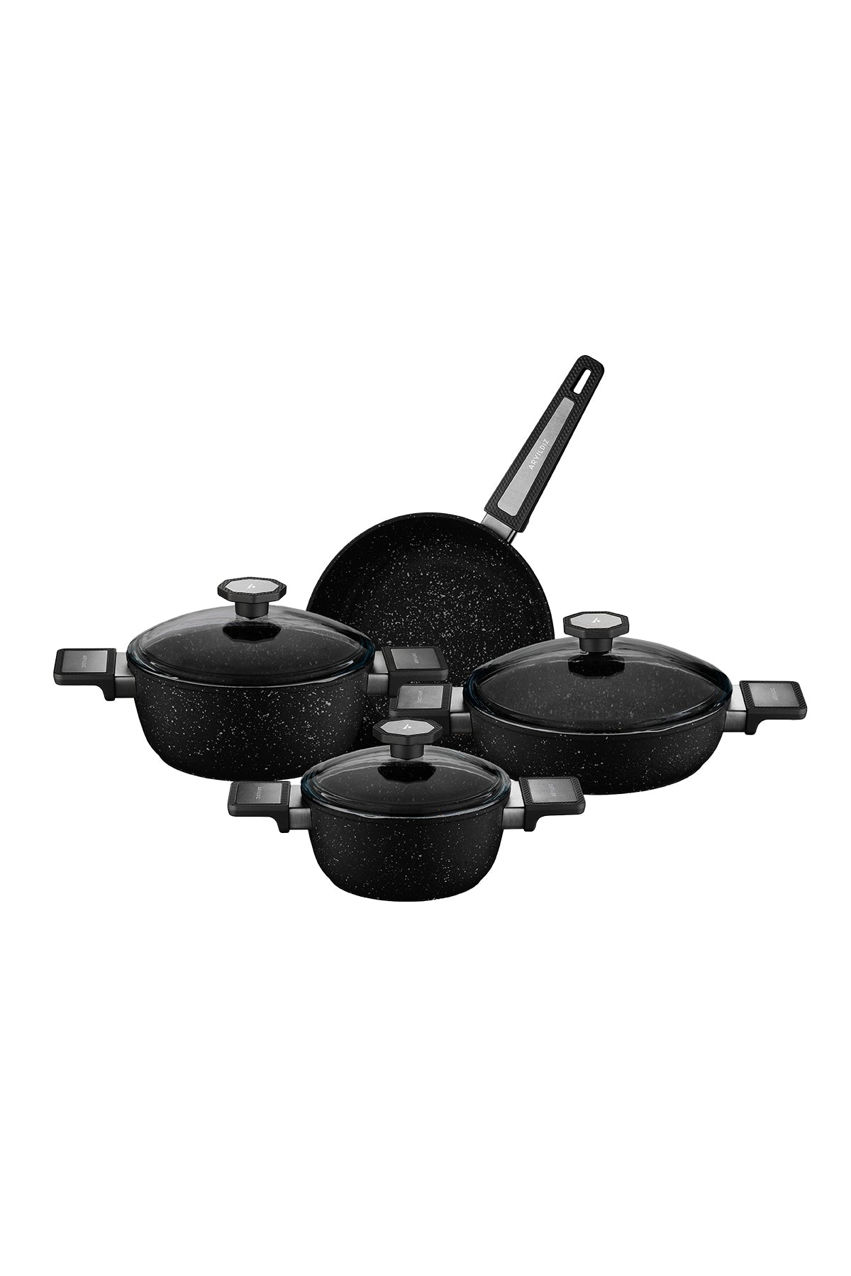 Aryildiz Vortex Galaxy 7 Piece Cookware Set