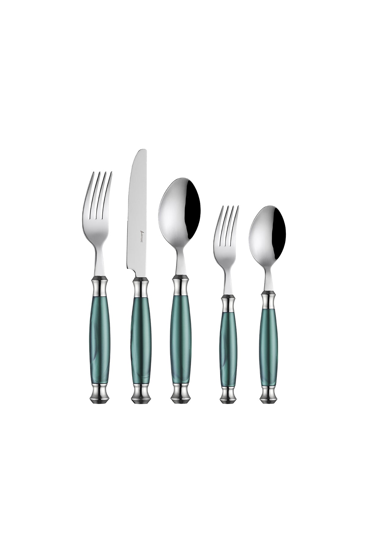 Aryildiz ravello 6 Place Setting 30 Piece Flatware Set yesil - MALLTURK