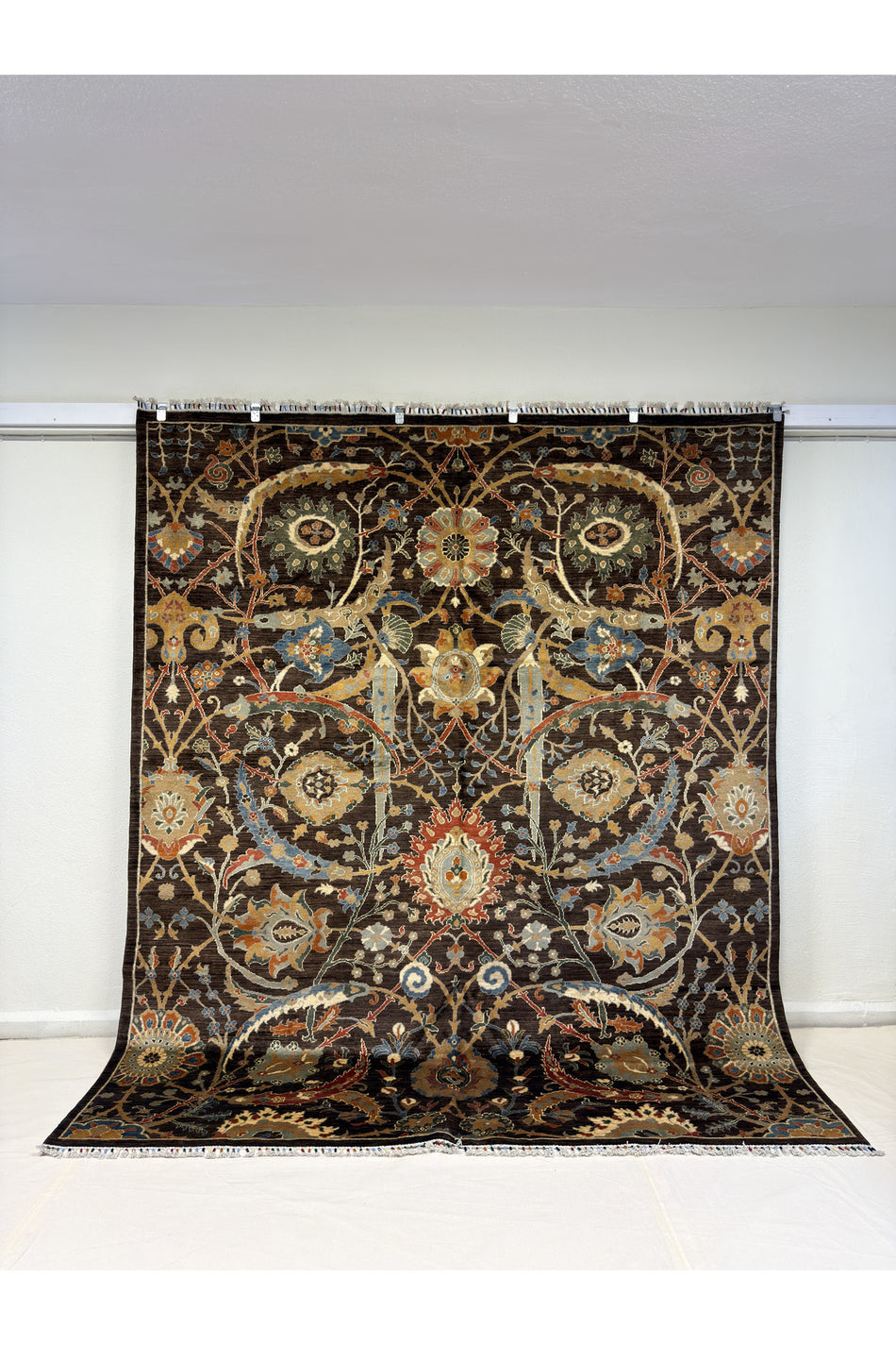 Afghan Handwoven Rug, Great Opportunity for Those with Large Living Rooms, 100% Wool, Natural Dyes, Suzani Model. - MALLTURK