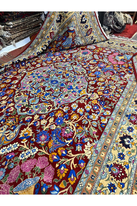 RD RAMAZAN DAG Hand Rug Art Hand-Woven Duruder Hereke Rug Special Weave Size 430x300 - MALLTURK