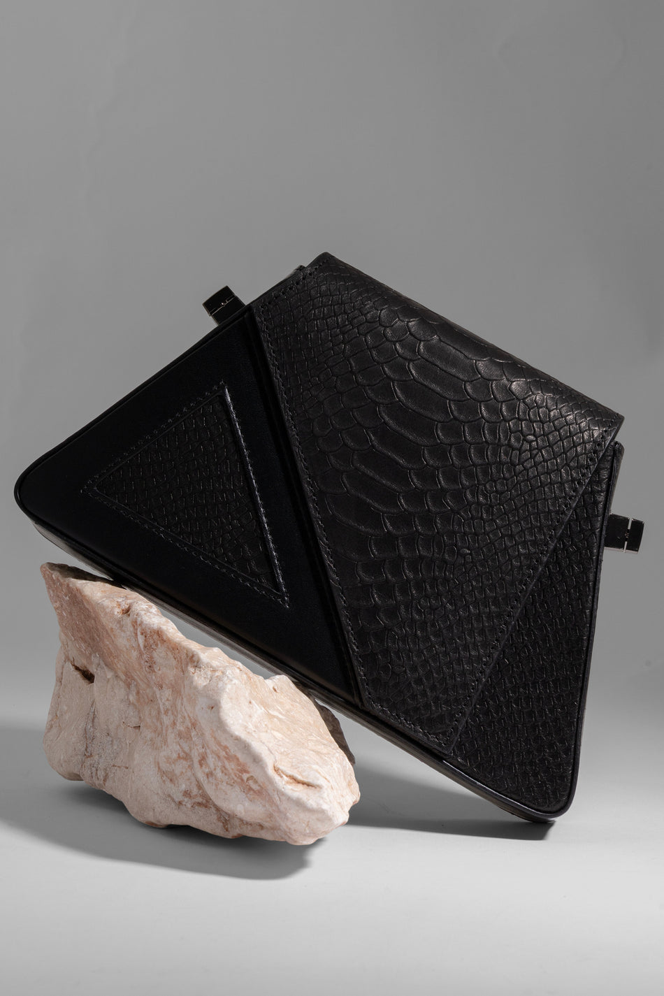 Fubileather Genuine Leather TriForm Model Women's Shoulder Bag Black