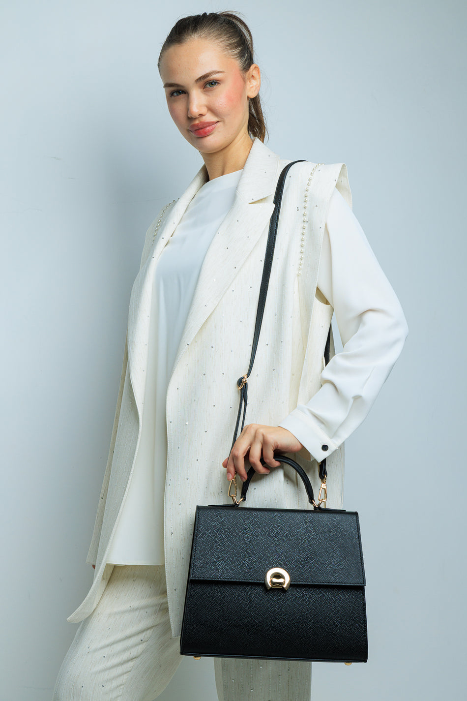 Fubileather Genuine Leather Amari Women's Everyday Bag Black