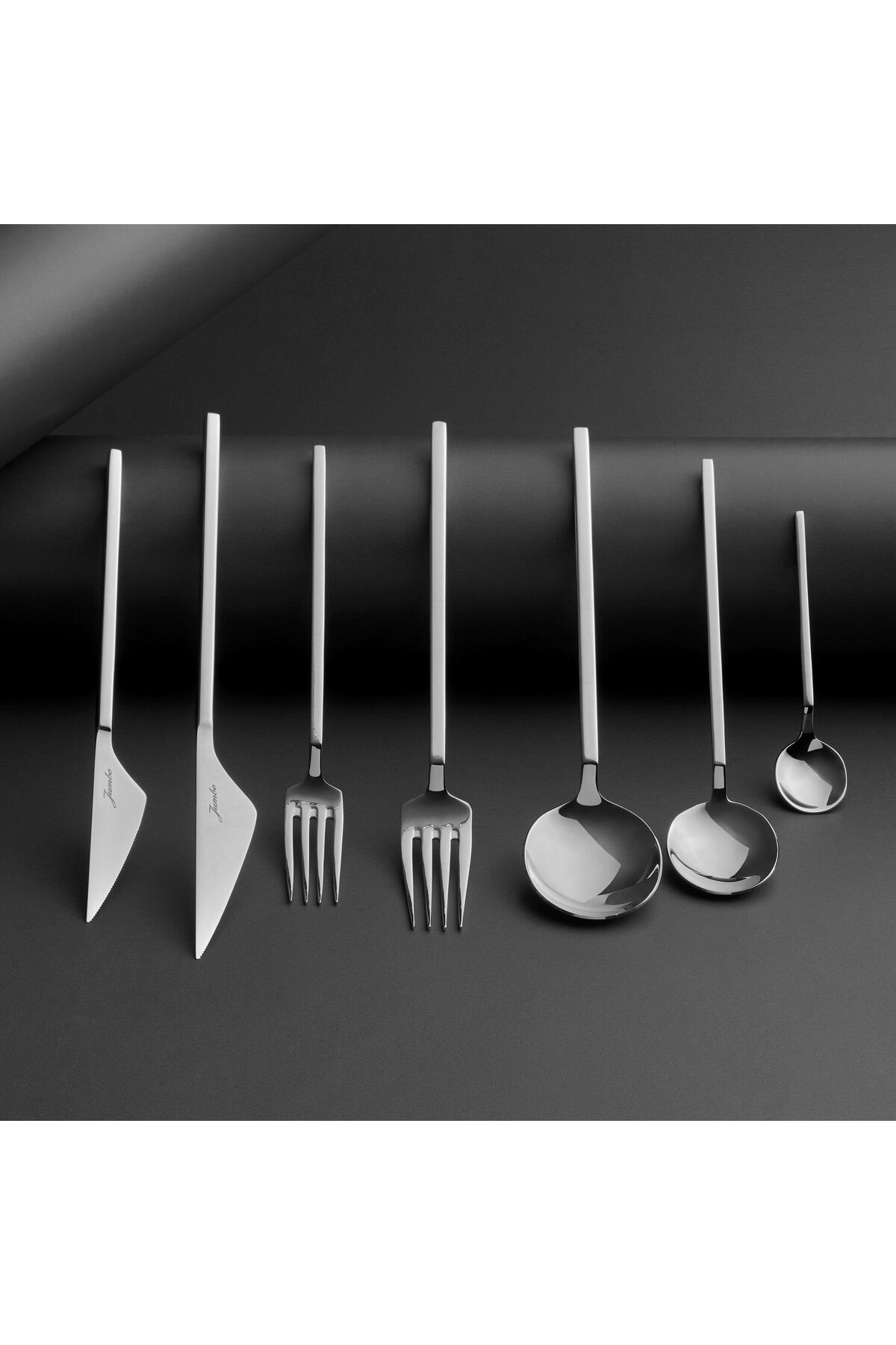 Jumbo 9100 84 Piece 12 Place Setting Flatware Set - MALLTURK