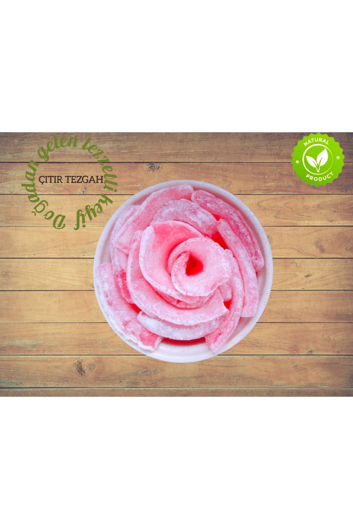 CITIR TEZGAH Fresh Leaf Style Soft Rose Flavored Turkish Delight Rose Flavored Biscuit Sandwich for Biscuit Sandwich Turkish Delight 500 g - MALLTURK