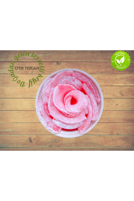 CITIR TEZGAH Fresh Leaf Style Soft Rose Flavored Turkish Delight Rose Flavored Biscuit Sandwich for Biscuit Sandwich Turkish Delight 500 g - MALLTURK
